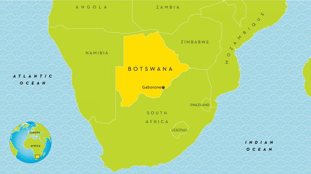 carte du Botswana pays