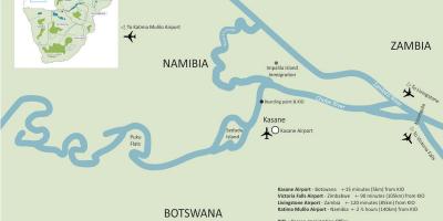 Carte de kasane Botswana