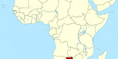 Carte du Botswana afrique